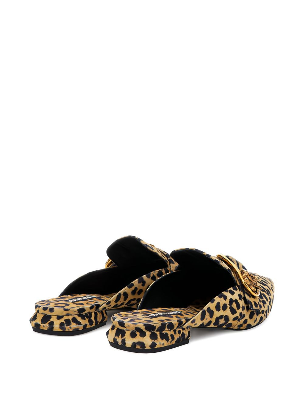 leopard-print pointed-toe flat pumps - 4