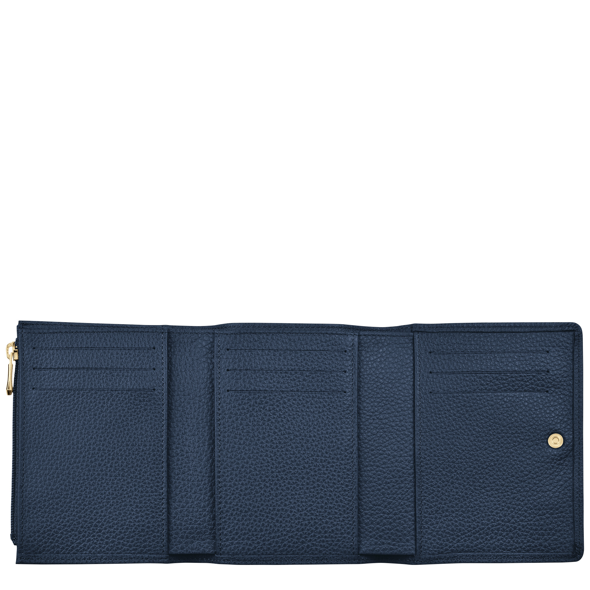 Le Foulonné Wallet Navy - Leather - 2