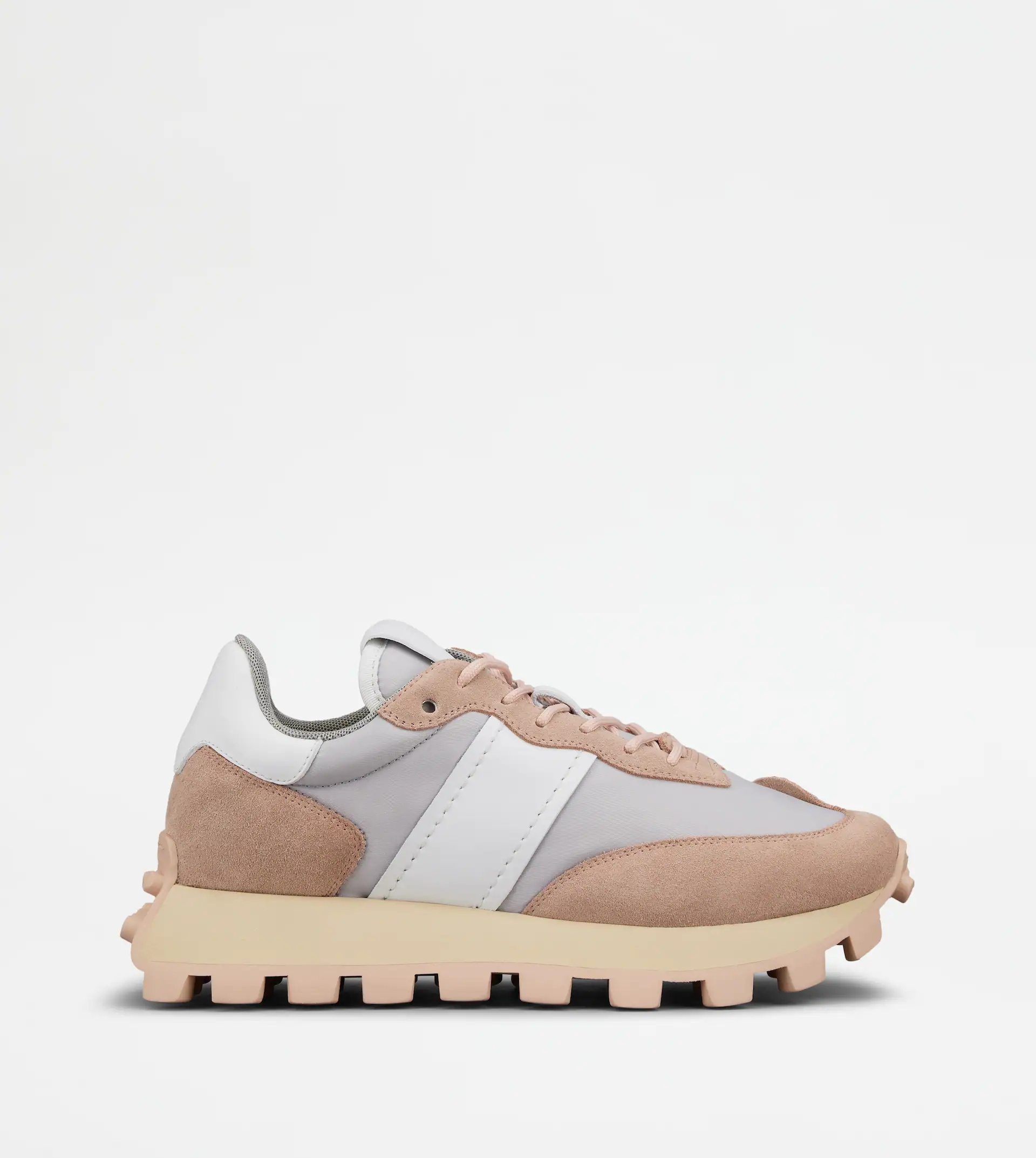 SNEAKERS TOD'S 1T IN SUEDE AND FABRIC - GREY, WHITE, BEIGE - 1