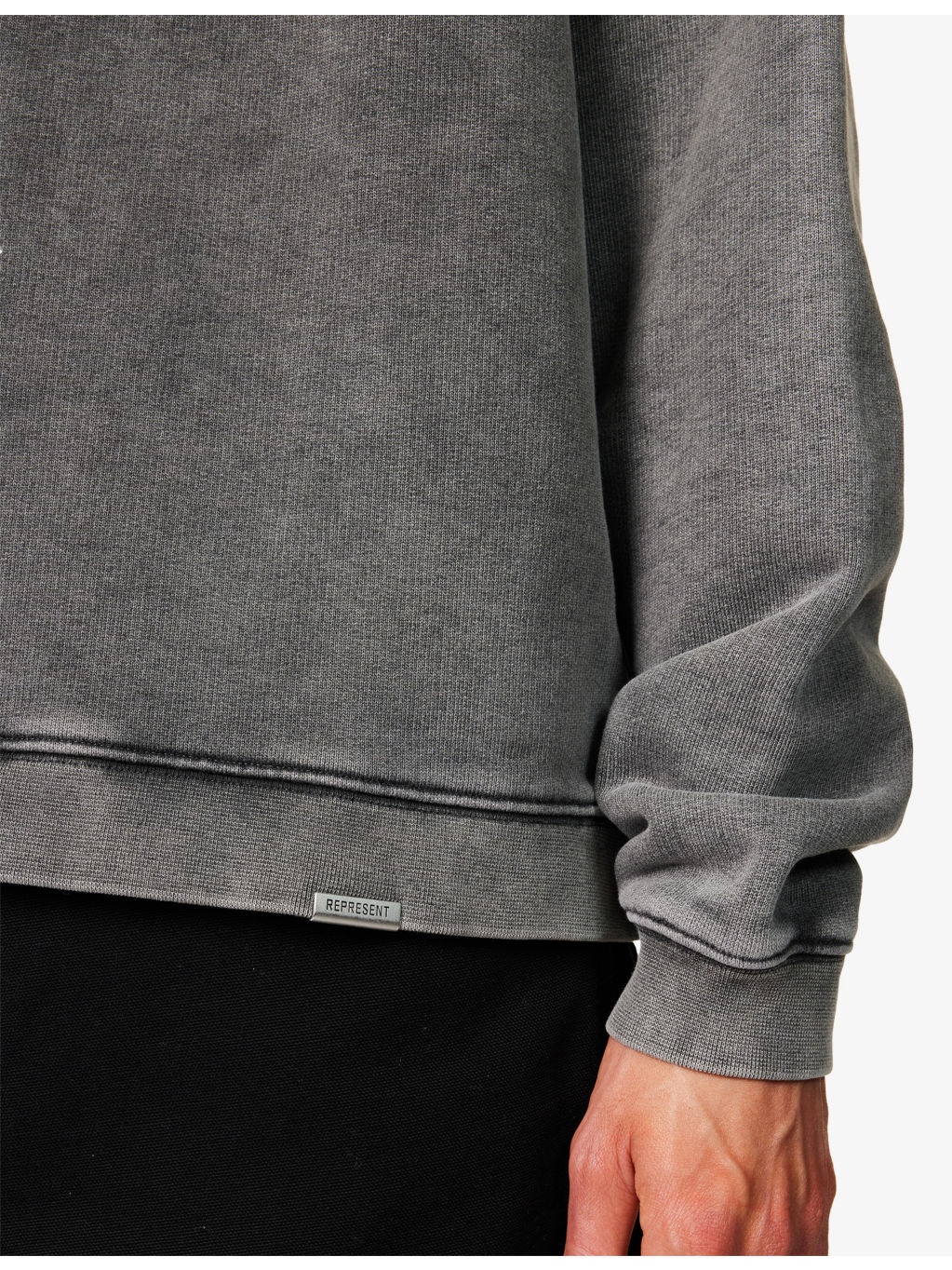 Initial Boxy Oversized Quarter-Zip Cotton-Jersey Sweatshirt - 5