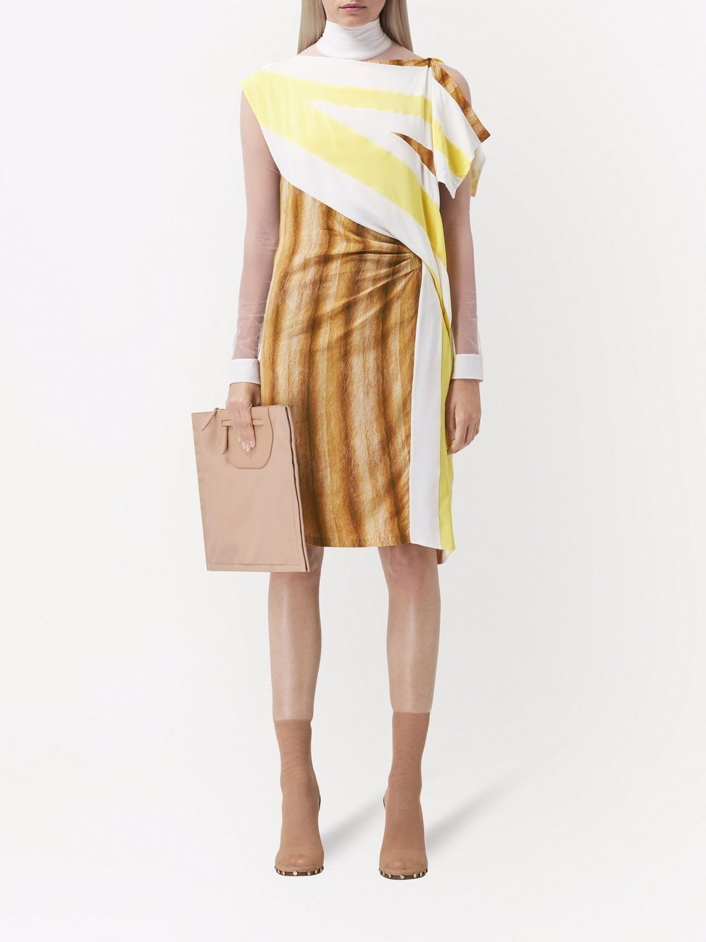 graphic-print asymmetric dress - 2