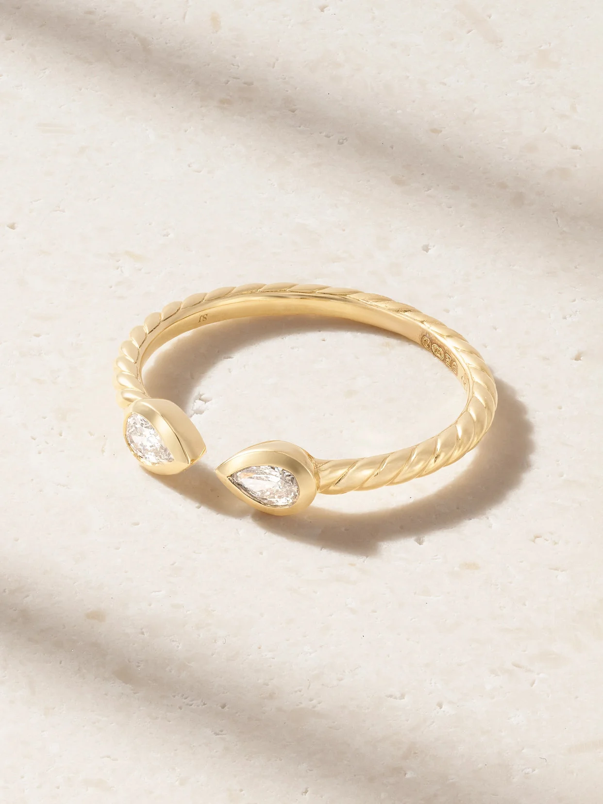 Cable 18-karat Gold Diamond Ring - 1