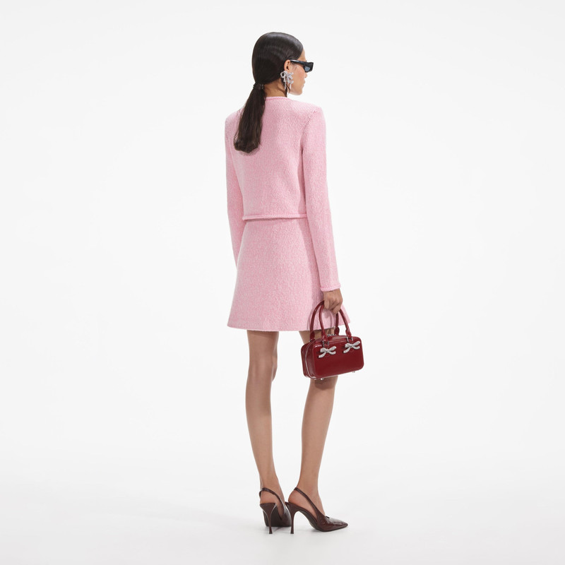Pink Melange Merino Knit Skirt 3