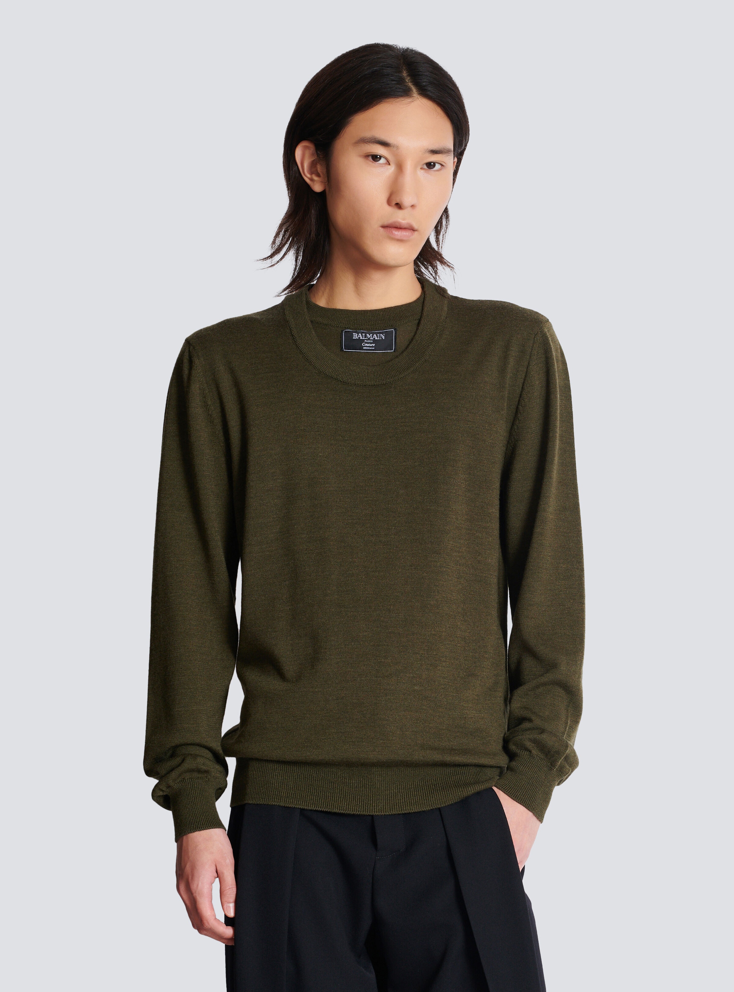 Knitted double-collar jumper - 6