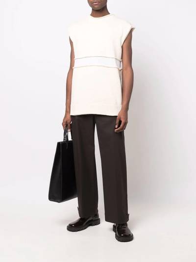 Jil Sander sleeveless cut-out strip top outlook