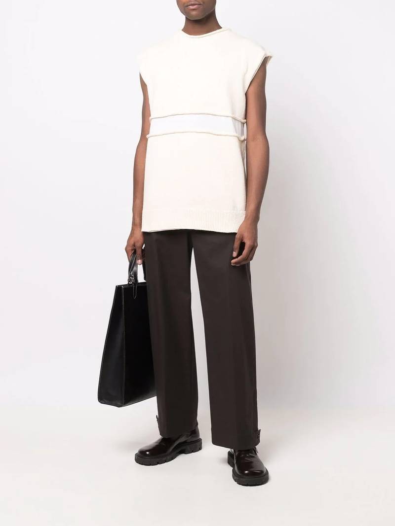 Jil Sander sleeveless cut-out strip top outlook