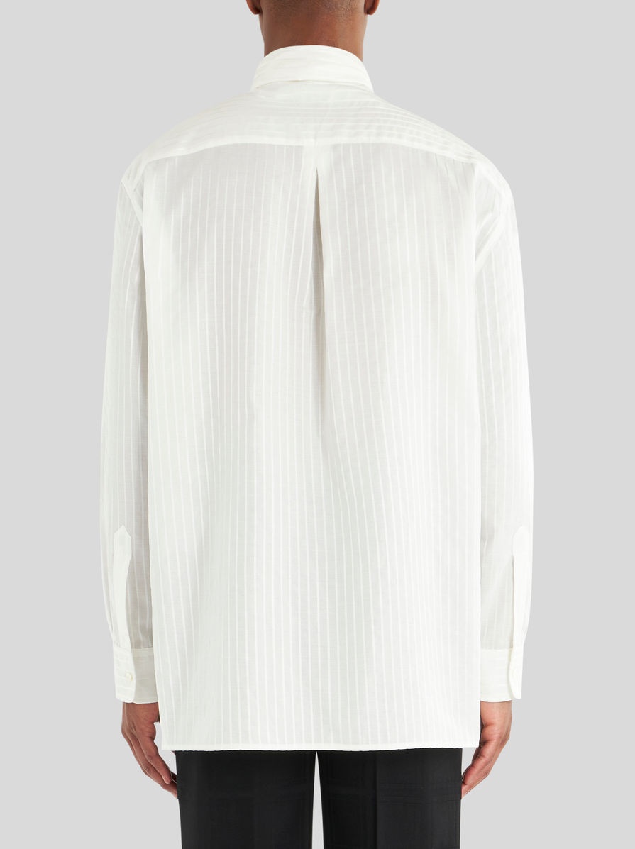 STRIPED SHIRT WITH FLORAL EMBROIDERY - 4