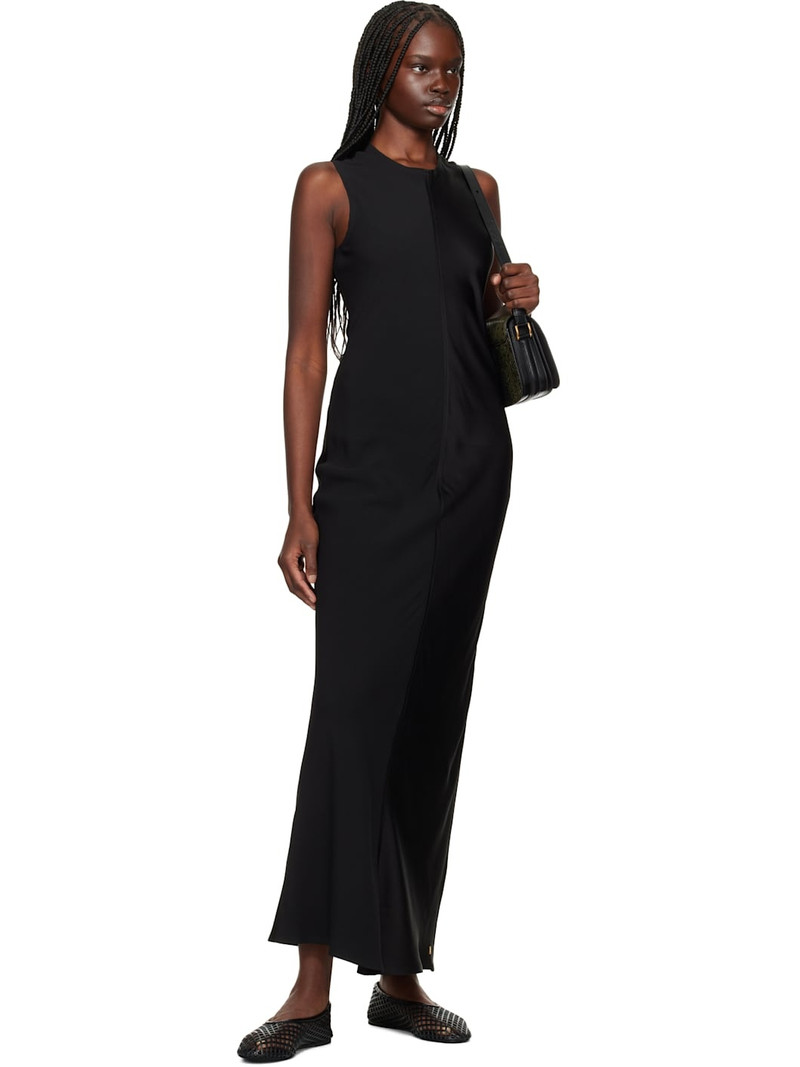 AMI Paris Black Straight Maxi Dress outlook