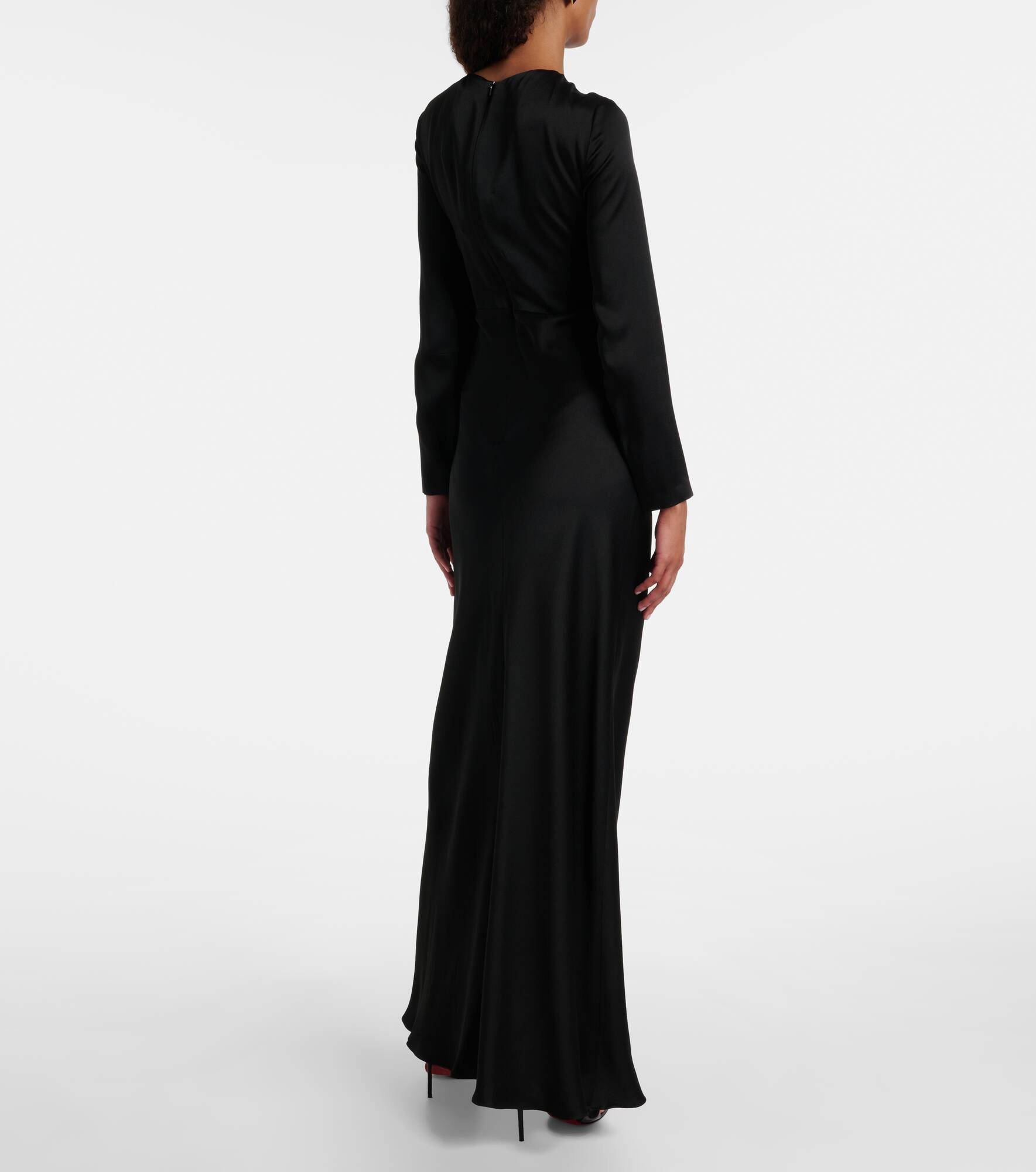 Bird satin maxi dress - 3