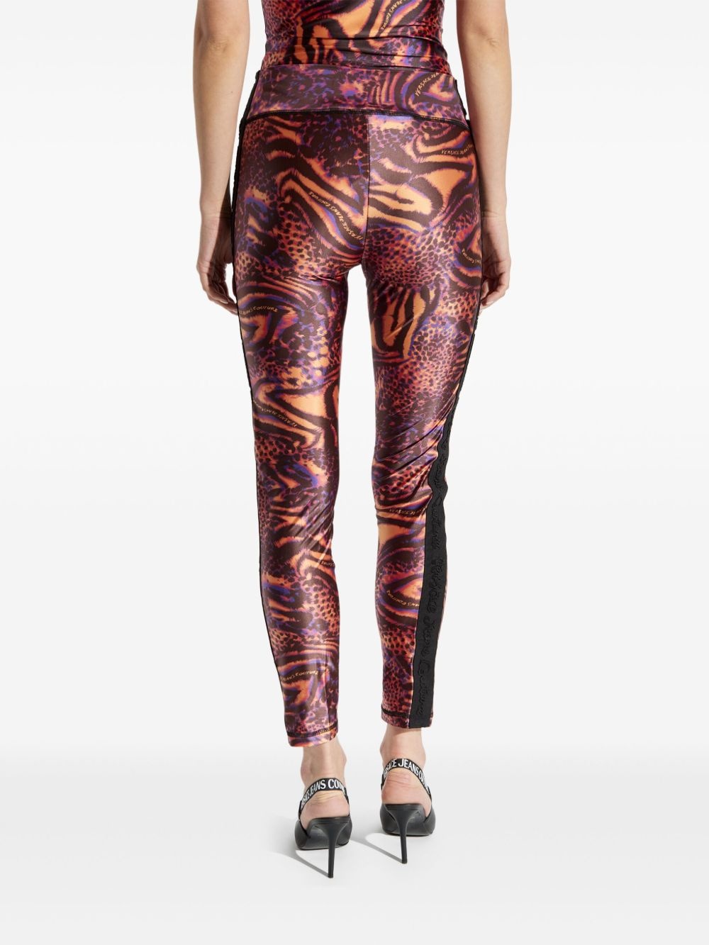 animal-print leggings - 4