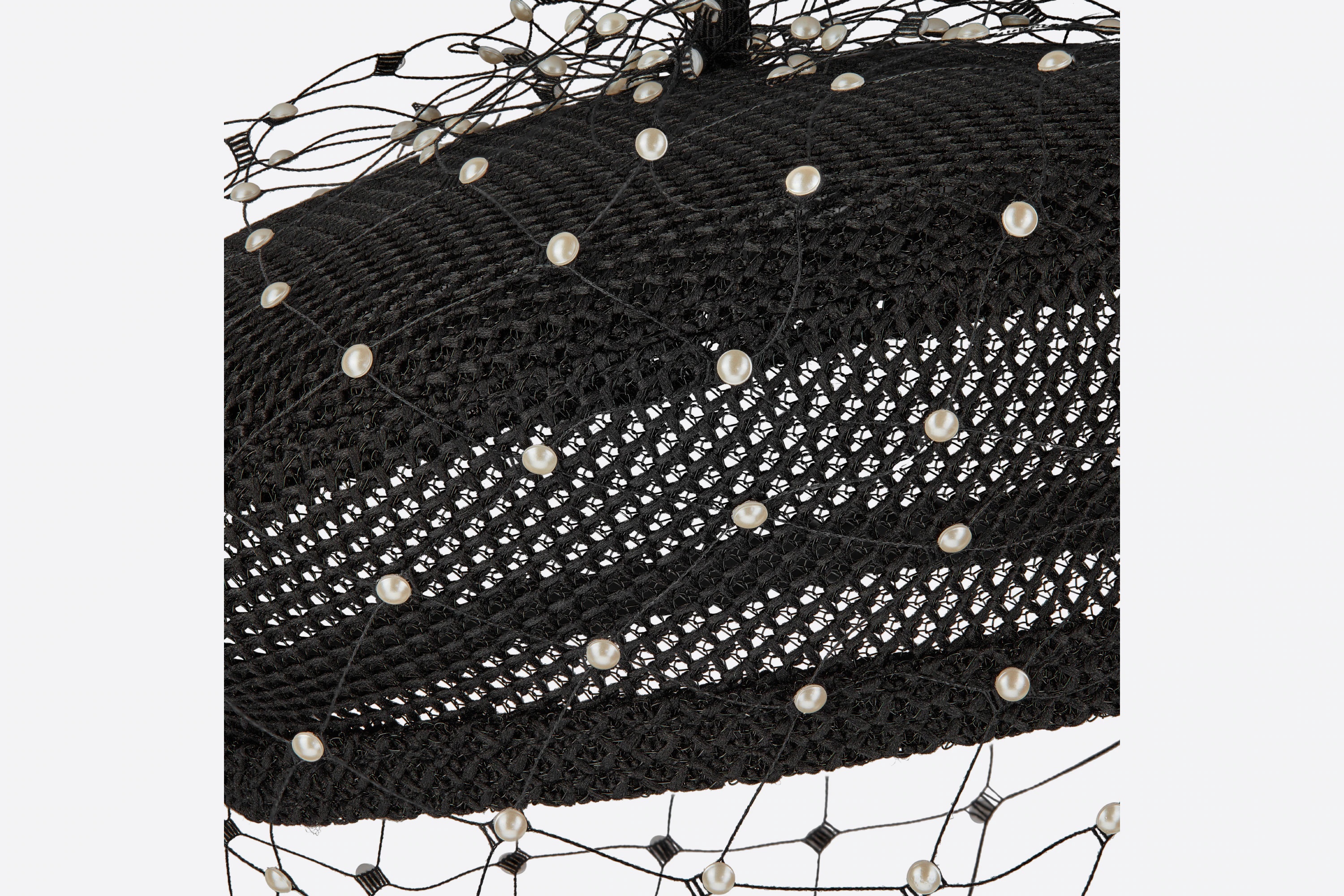 Dior Pearls Beret with Veil - 5