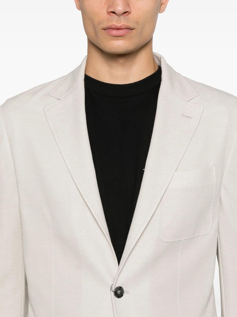 Canali Fitted Single-breasted Button Blazer outlook