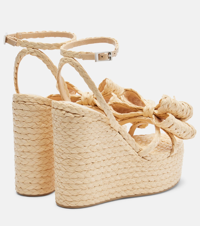 MACH & MACH Le Cadeau raffia espadrille wedges outlook