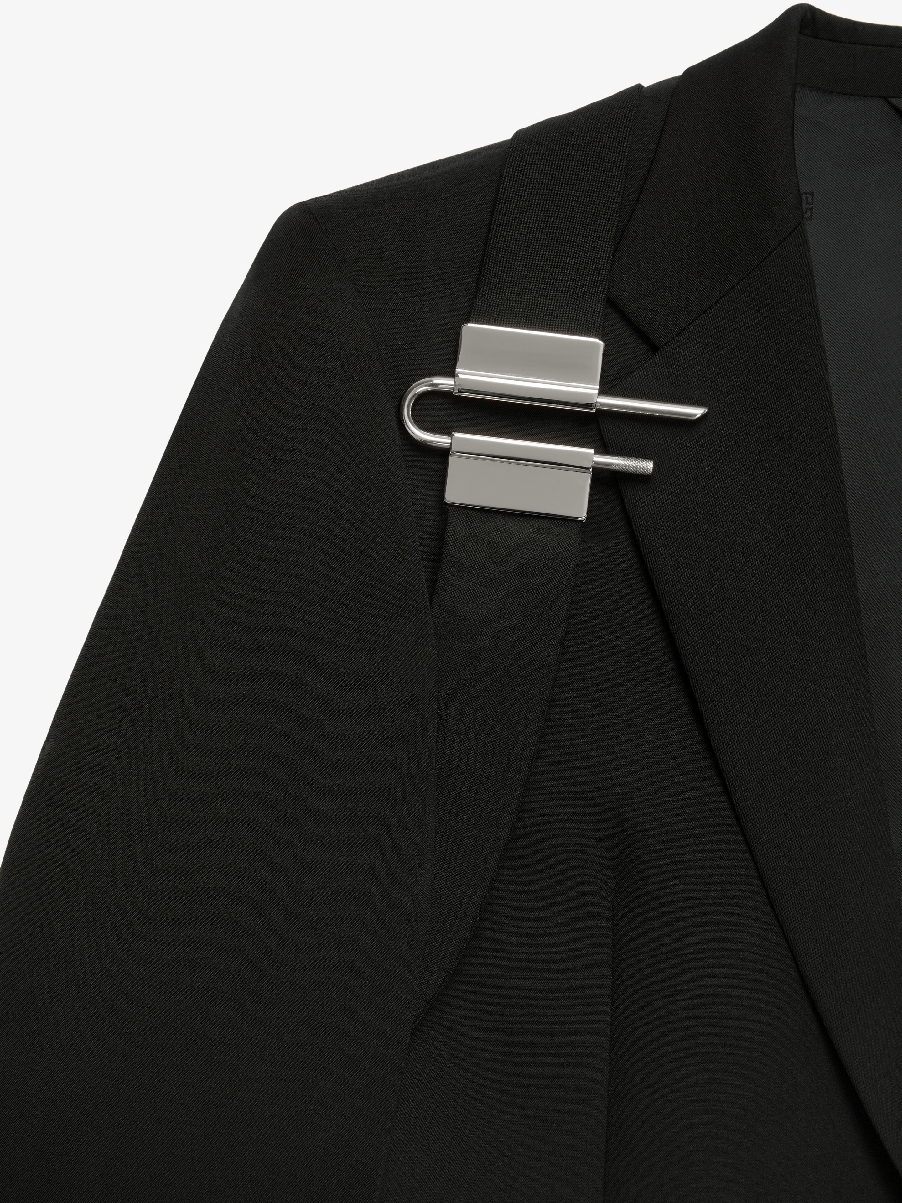 SLIM-FIT JACKET IN WOOL AND MOHAIR WITH U-LOCK HARNESS - 6