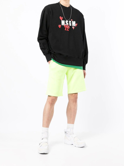 MSGM logo-print cotton sweater outlook