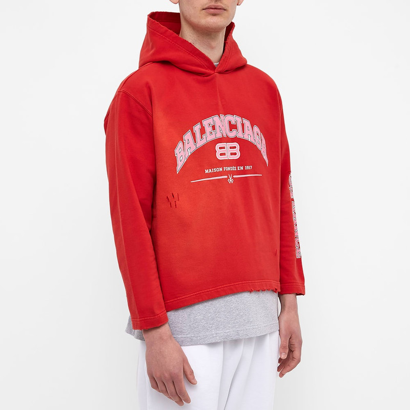 BALENCIAGA Balenciaga Arch Logo Cropped Popover Hoody outlook