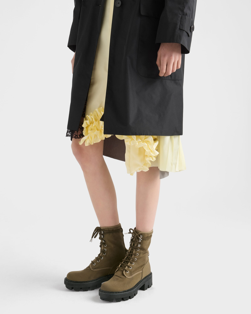 Prada Canvas lace-up ankle boots outlook