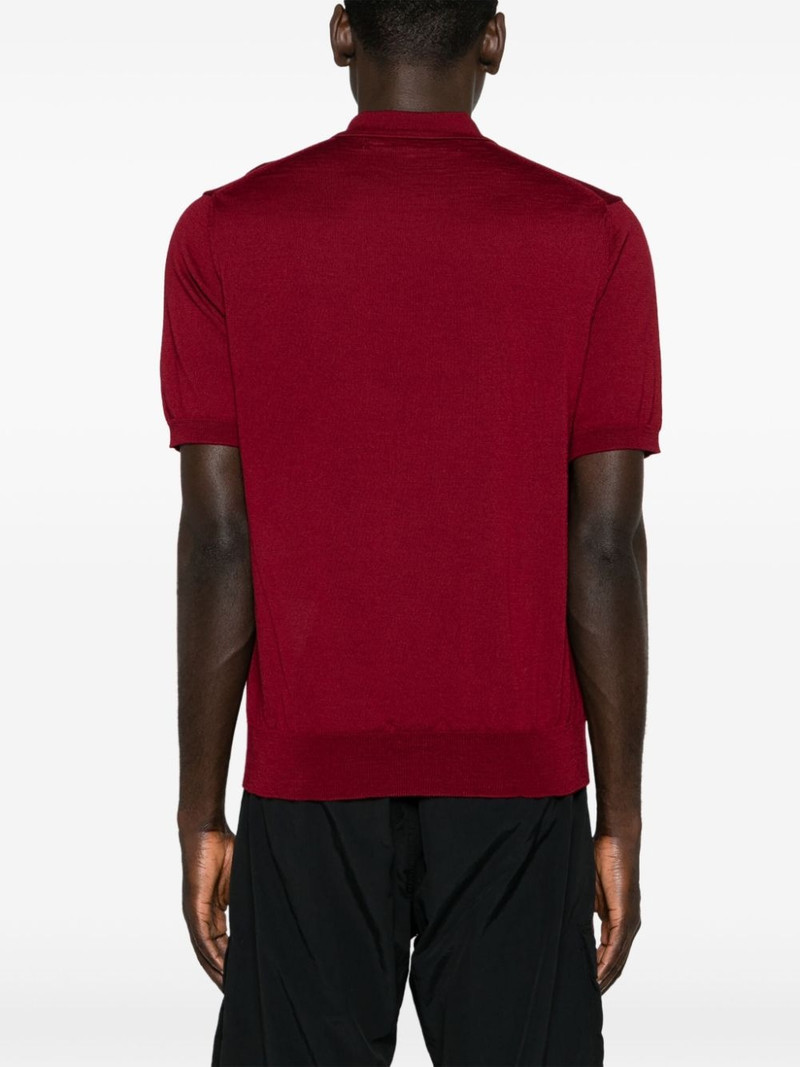 heart-patch wool polo shirt 5