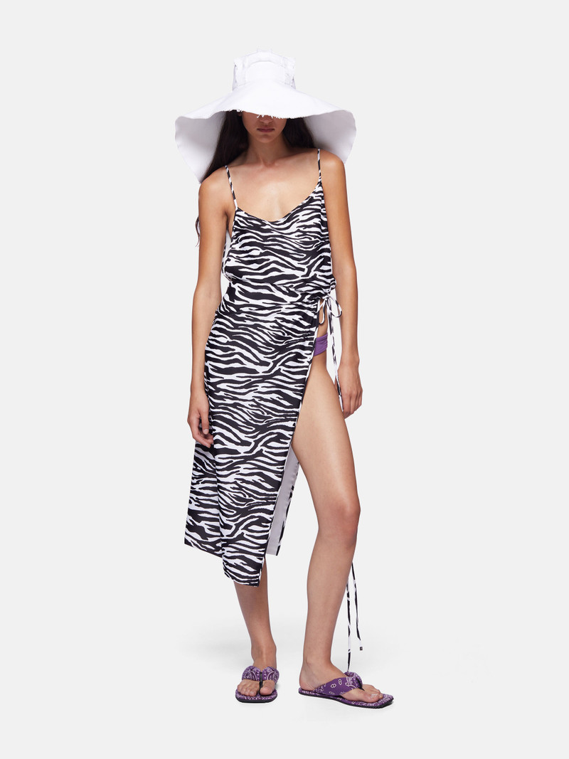 WHITE AND BLACK MIDI DRESS 3