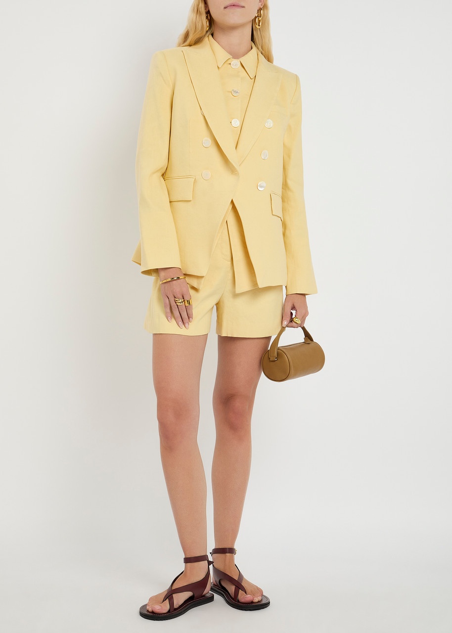 Veronica Beard Miller Dickey Linen-blend Blazer - 4