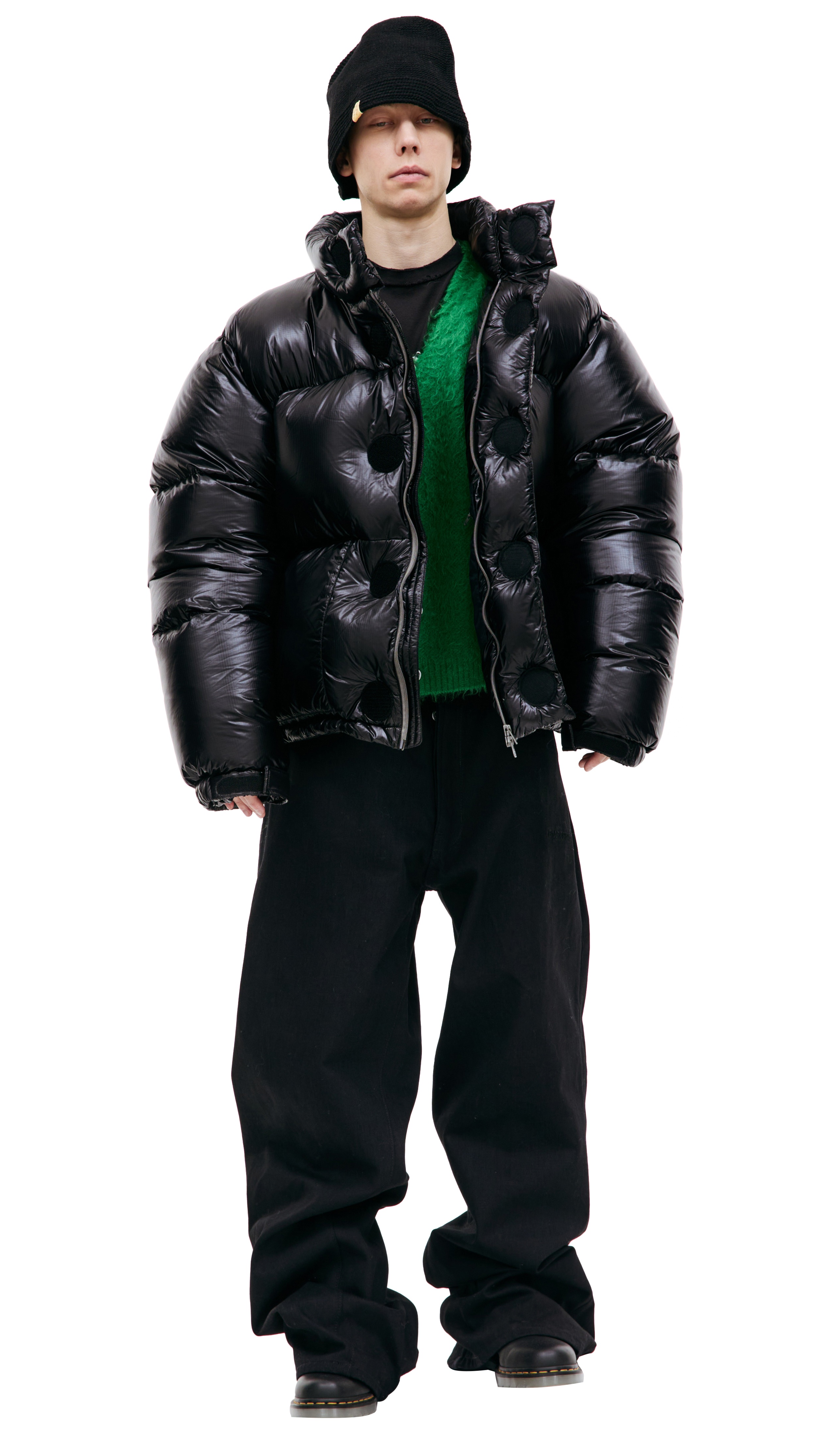 BLACK DOWN JACKET - 3
