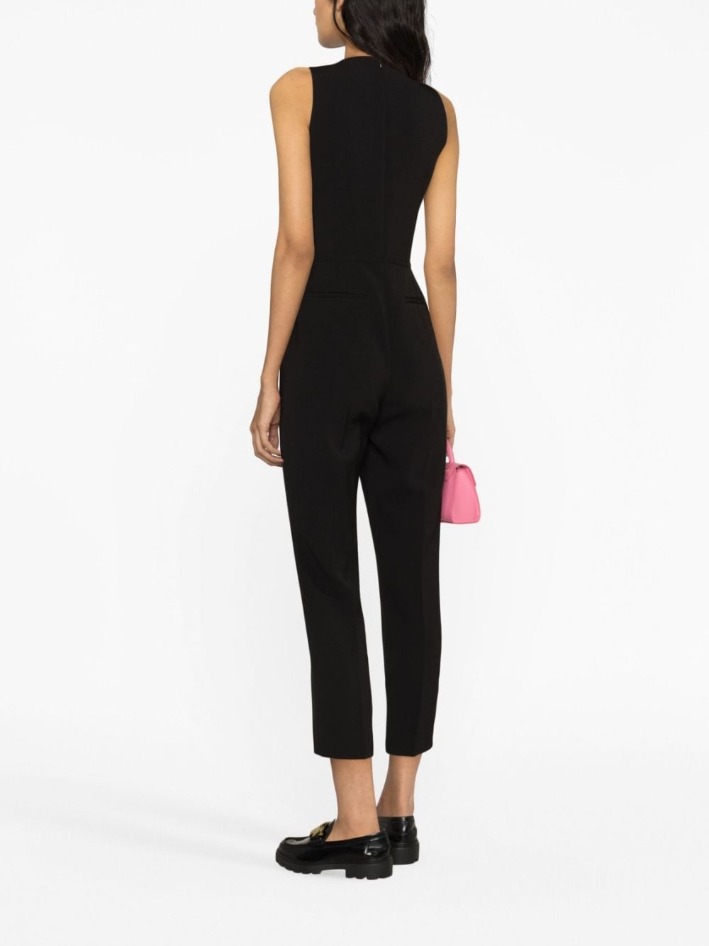 bow-embellished cropped jumpsuit - 4