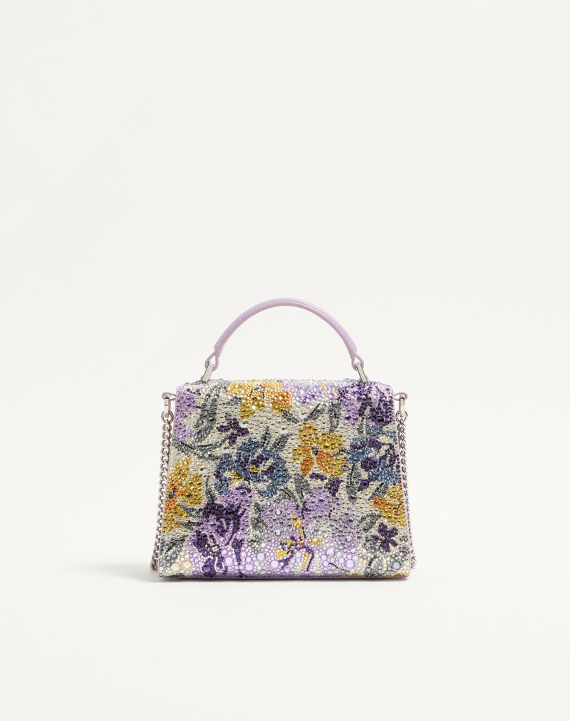 VALENTINO GARAVANI VSLING MINI HANDBAG WITH FLOWERISM RHINESTONE MOTIF AND JEWEL LOGO 5
