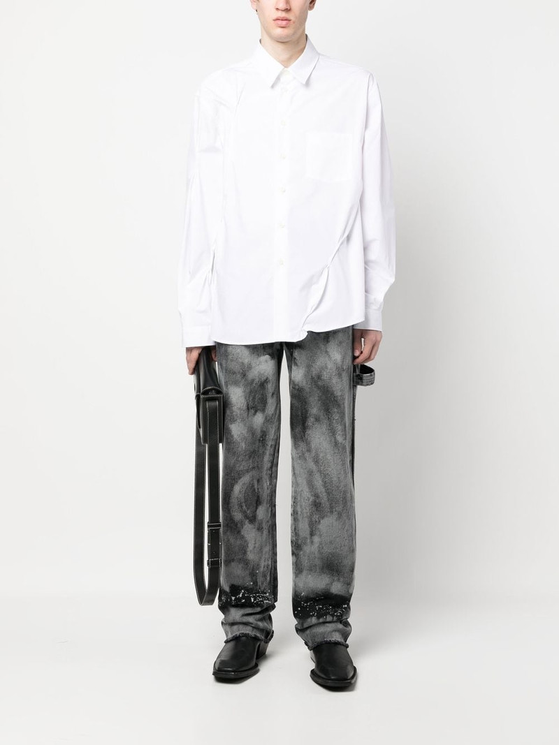 DARKPARK bleached-effect high-waisted jeans outlook