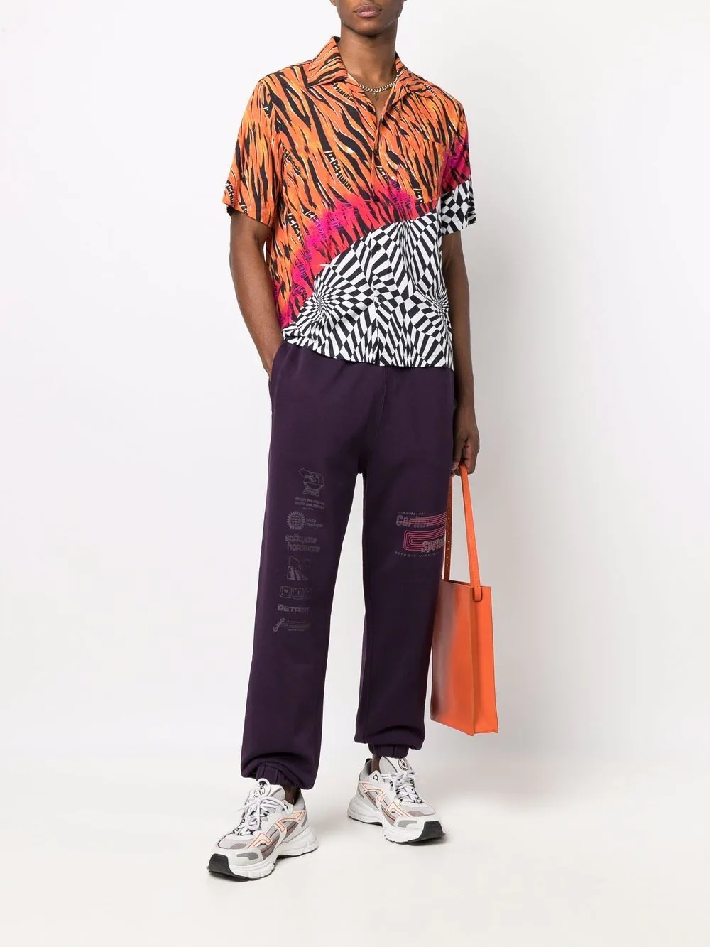 x Aries distorted check shirt - 4
