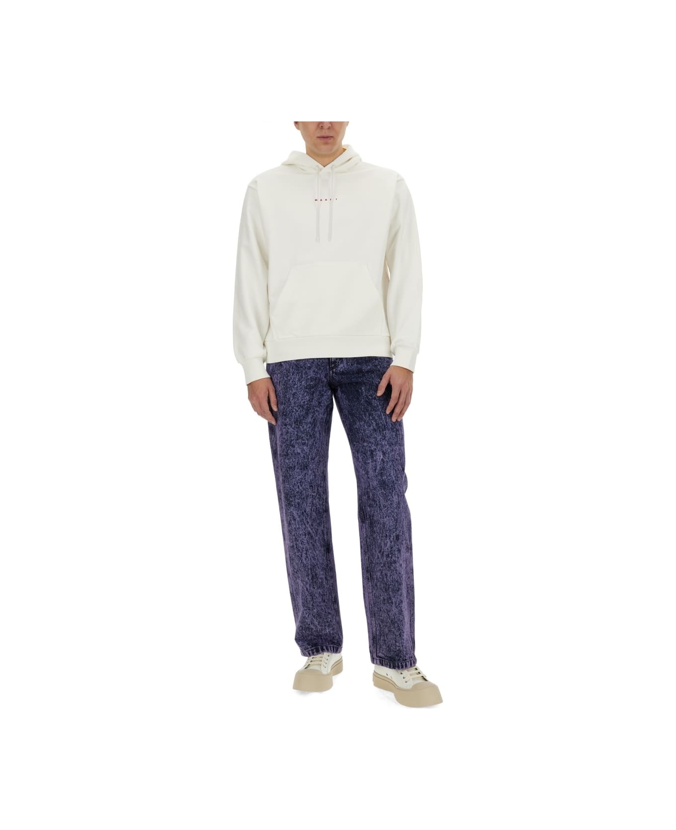 Marbled Effect Jeans - 2
