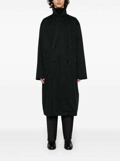 Lemaire double-breasted cotton trench coat outlook