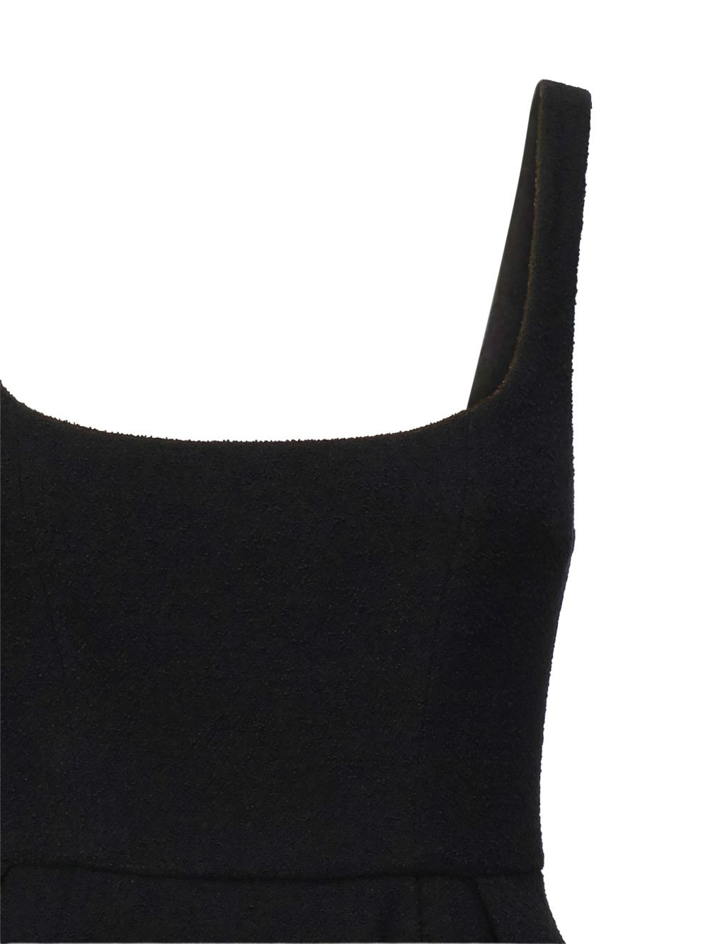 square-neck pleated dress - 3