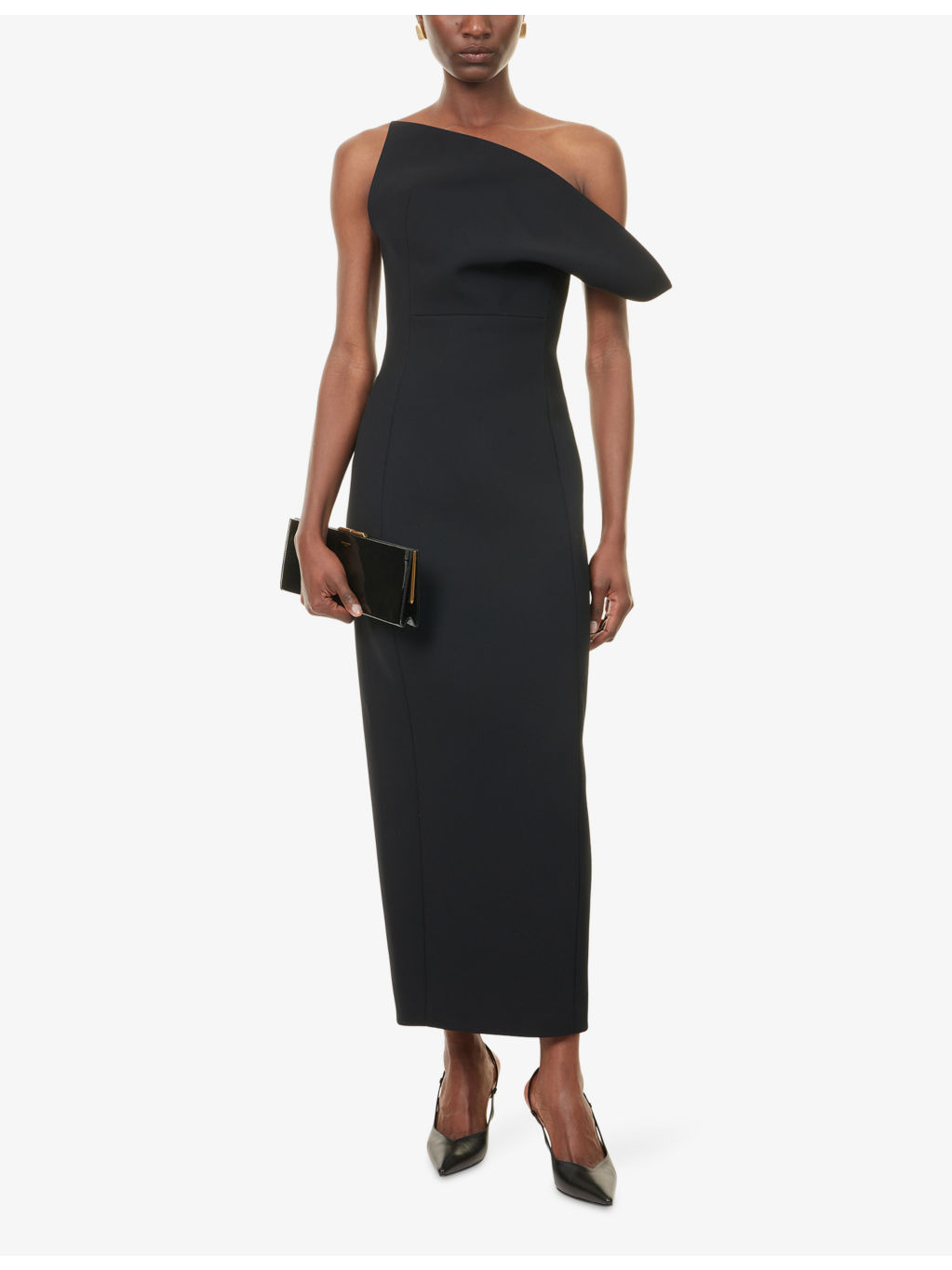 Cato Asymmetric Woven Midi Dress - 2