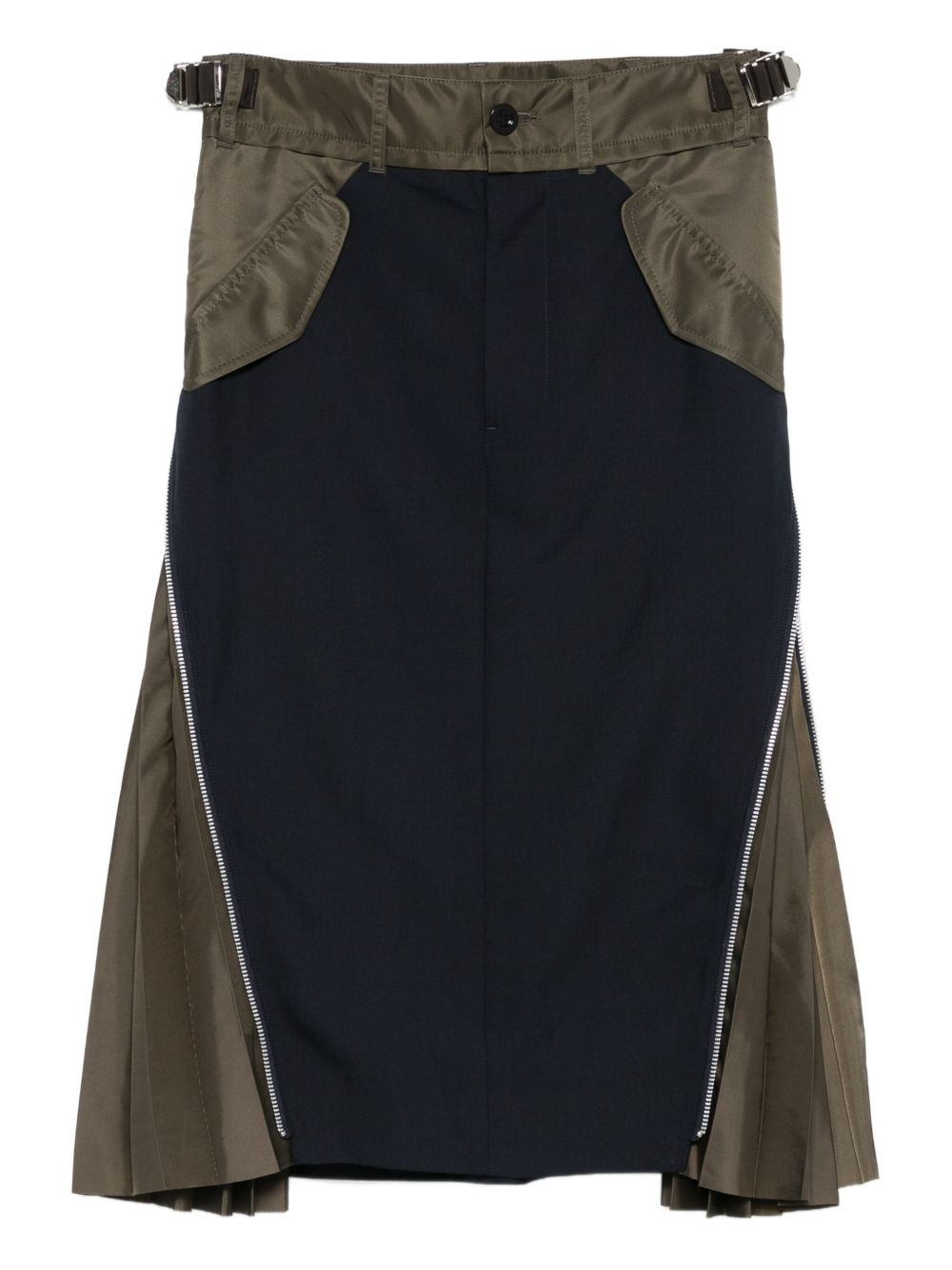 pleated-detail skirt - 1