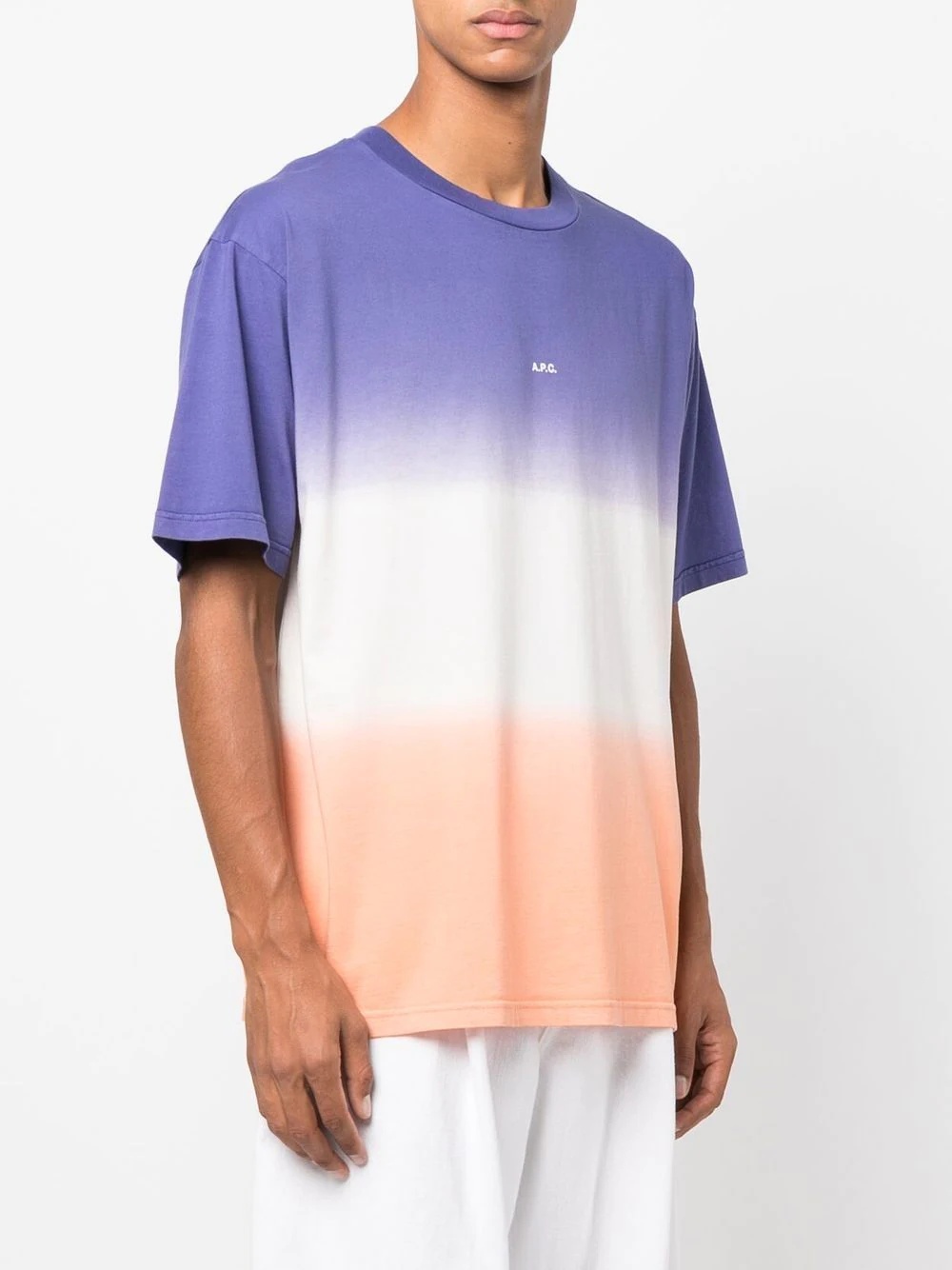 ombre-effect striped T-shirt - 3