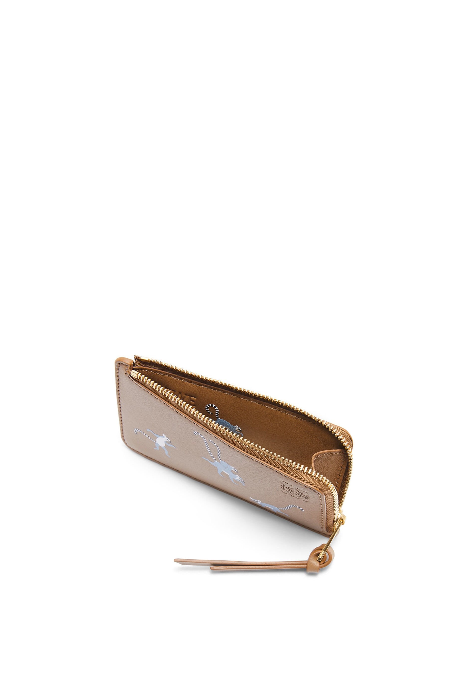 Lemur coin cardholder in satin calfskin - 3