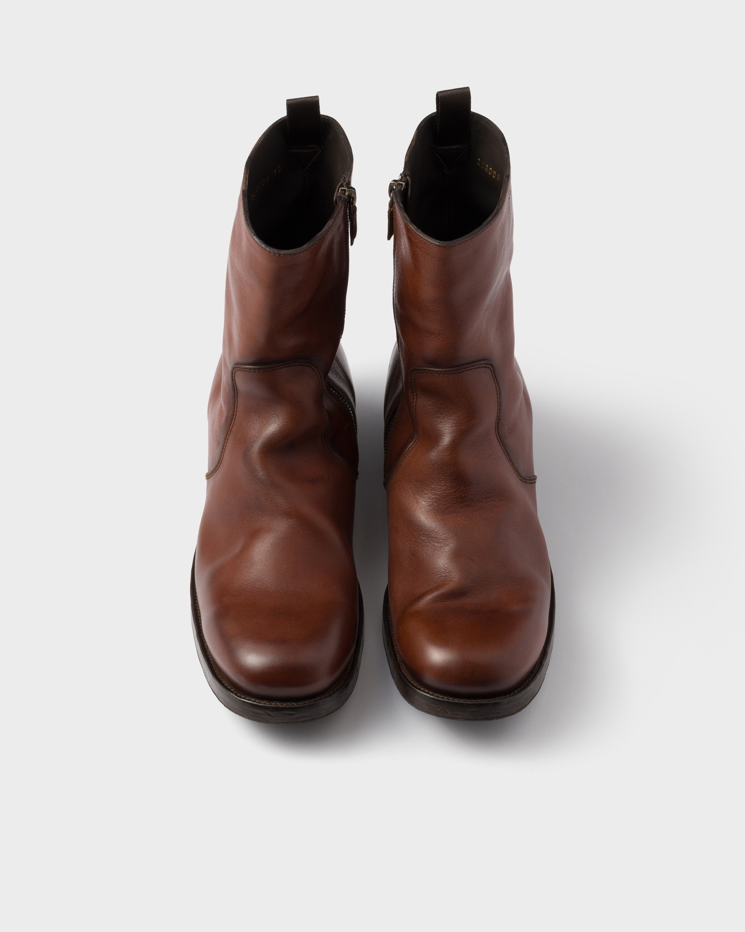 Leather zipper boots - 3