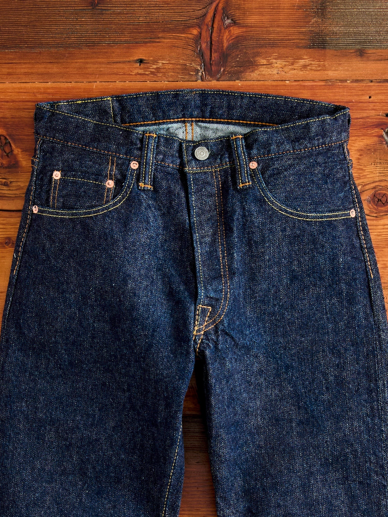 PBE-003 17oz Beige Core Pop-up Selvedge Denim - Regular Straight Fit - 7