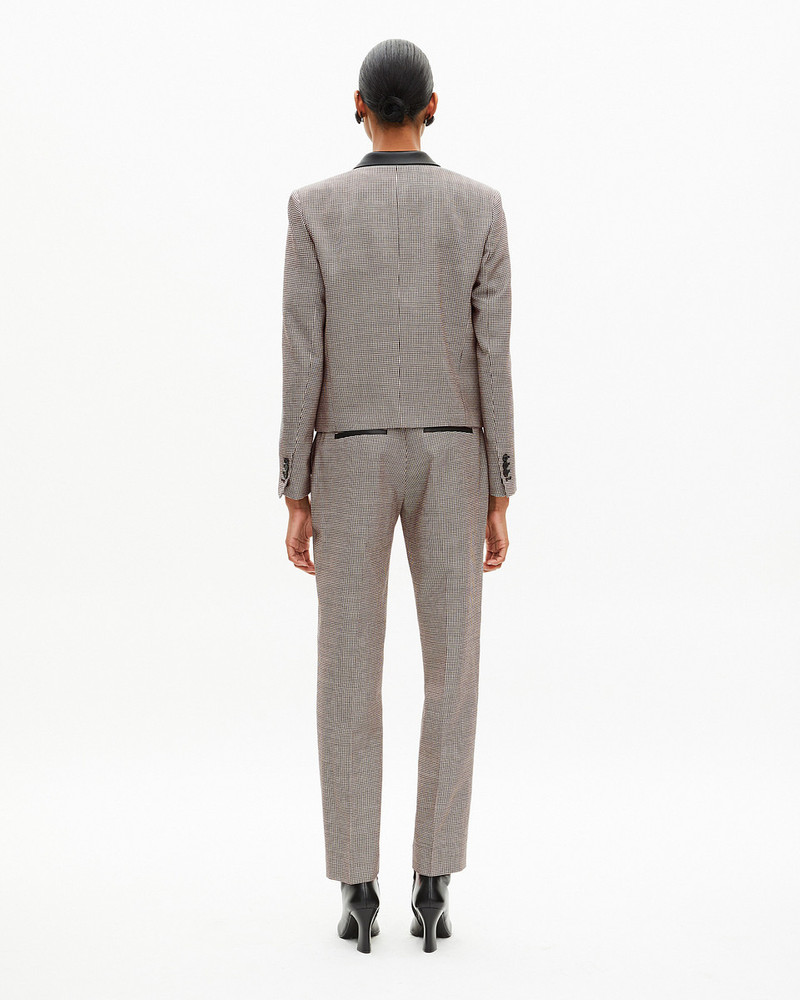 SHORT BLACK AND WHITE HOUNDSTOOTH TAILORED JACKET 4