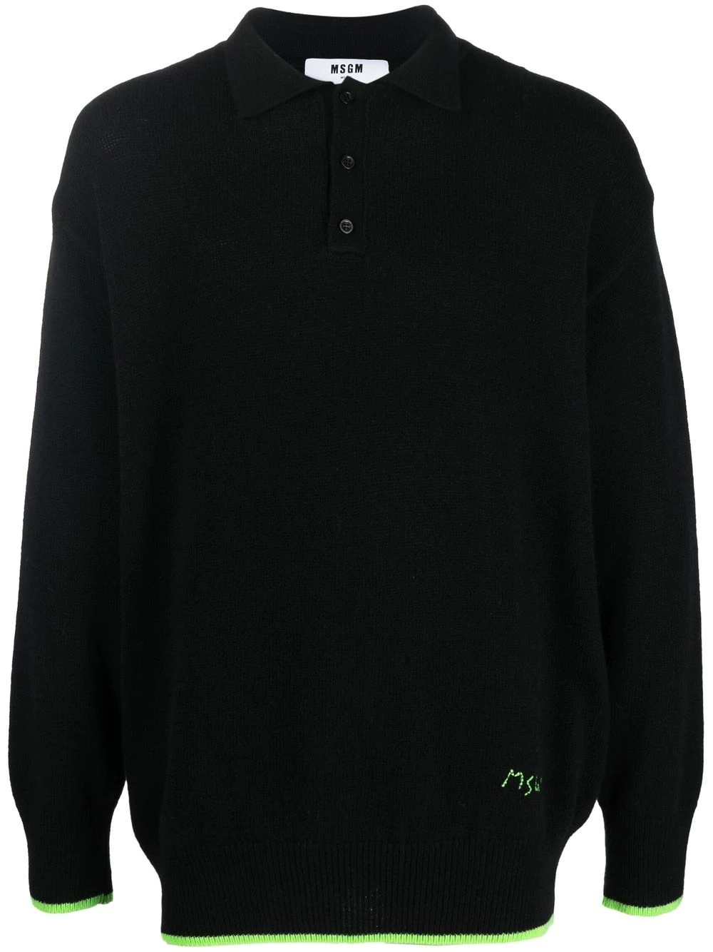 embroidered-logo wool-cashmere jumper - 1