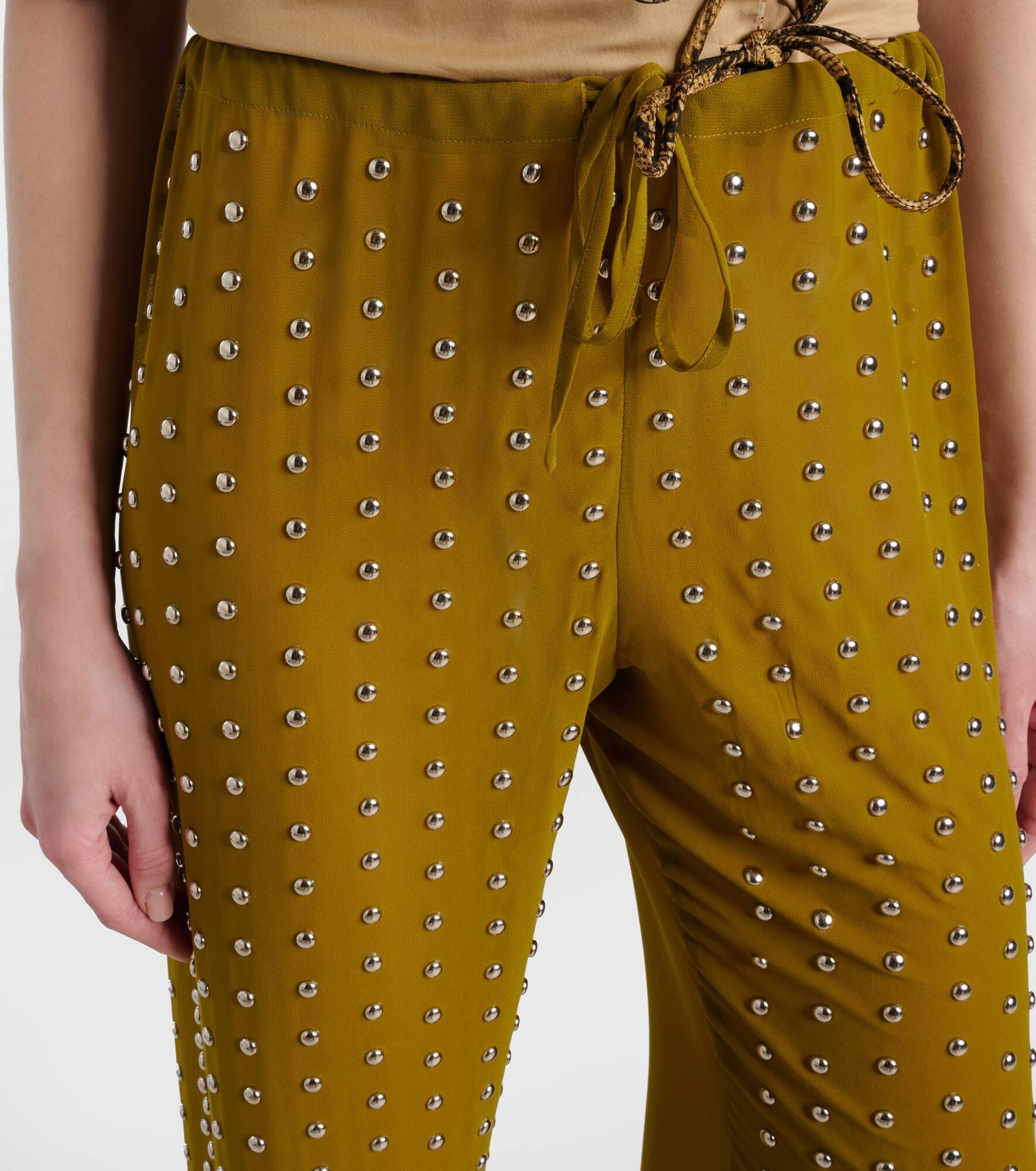 Embellished straight pants - 4