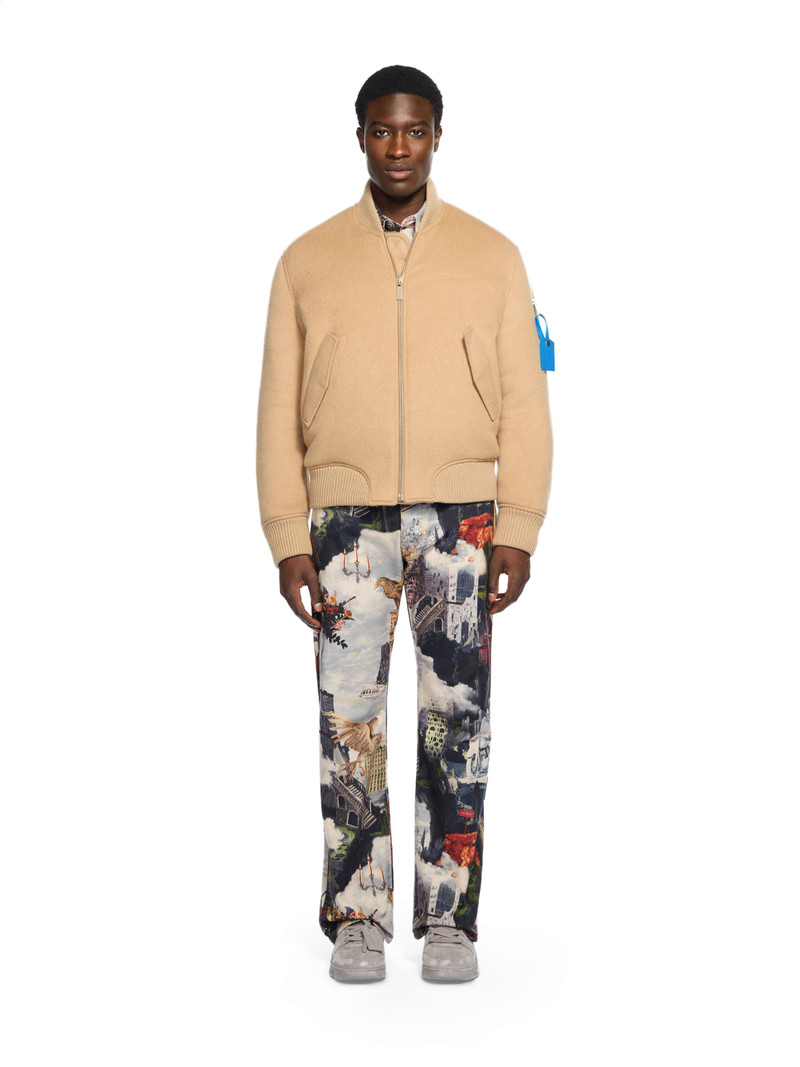 Off-White Quote Cashmere Bomber Jacket outlook