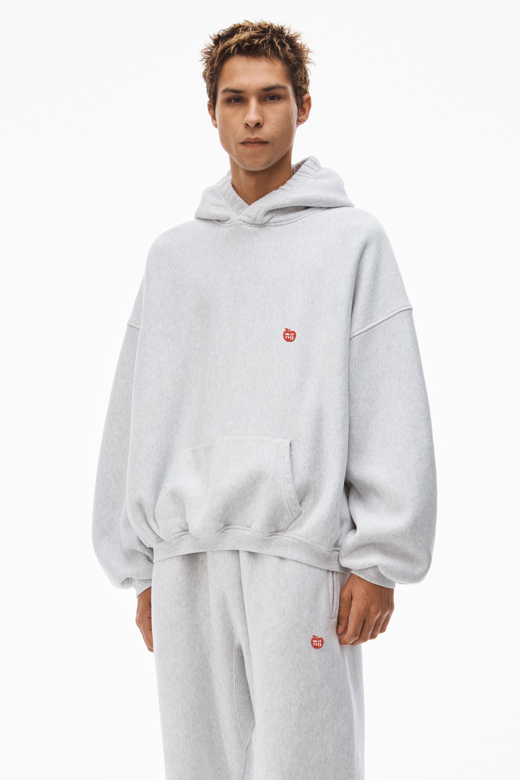 alexanderwang PUFF LOGO SWEATPANT IN STRUCTURED TERRY LIGHT