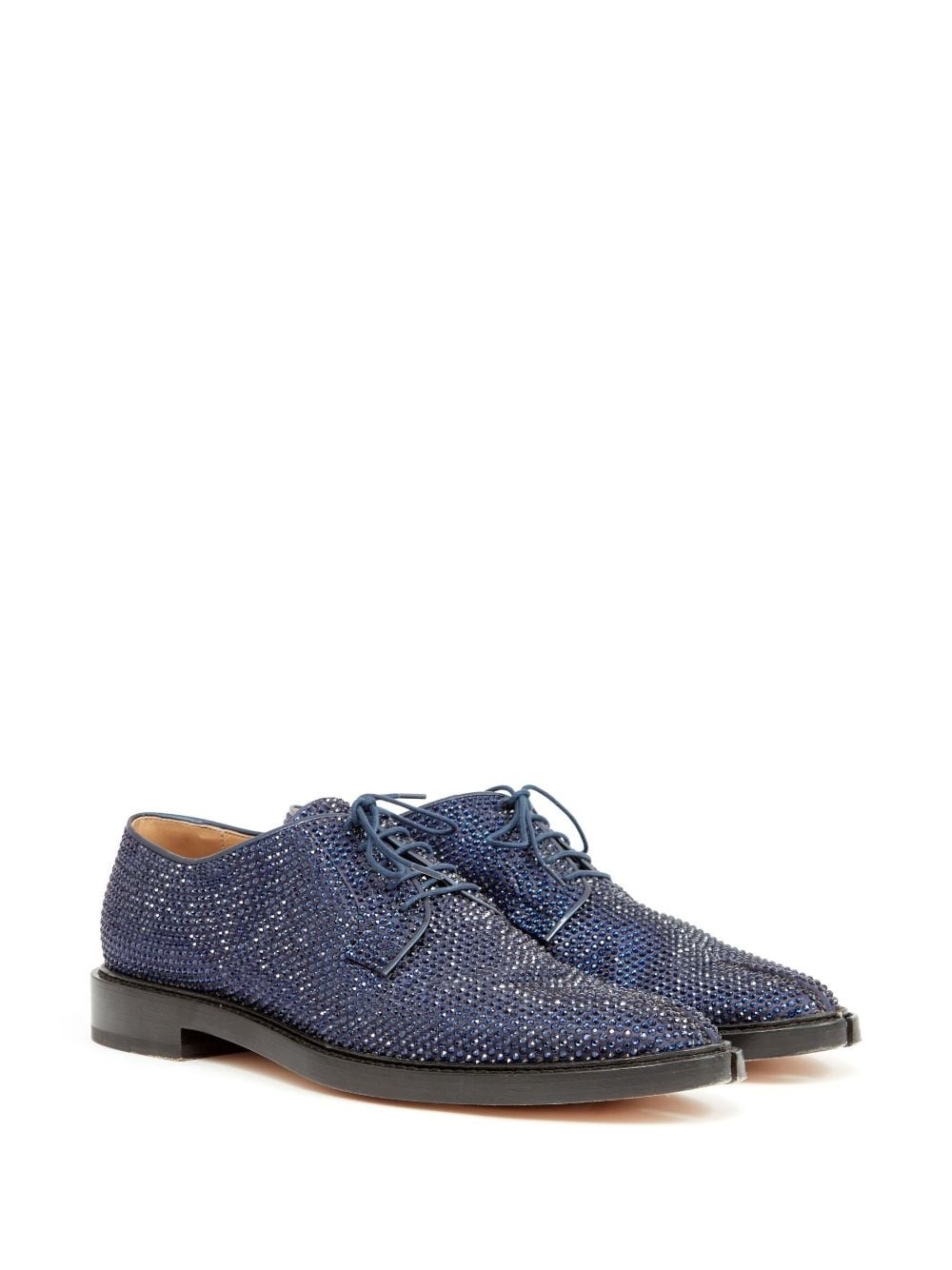 crystal-embellished lace-up shoes - 2