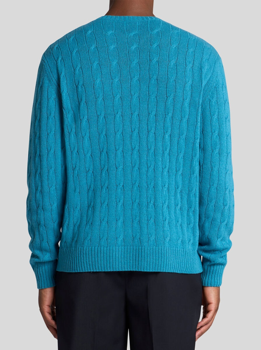 CABLE-KNIT CASHMERE SWEATER - 4