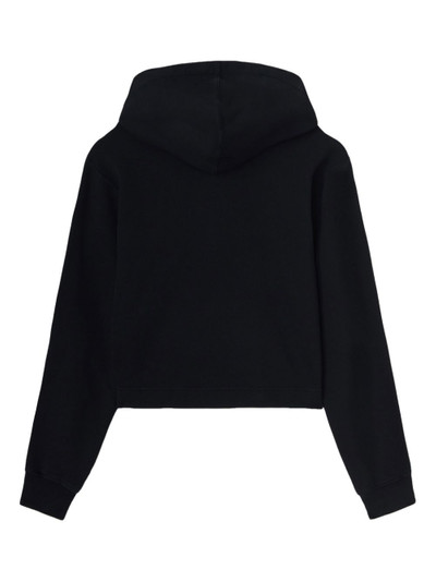 Palm Angels monogram-embroidered cotton hoodie outlook