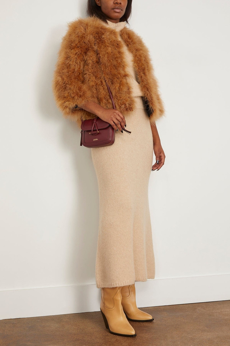 Yves Salomon Feathers Jacket in Madeleine outlook