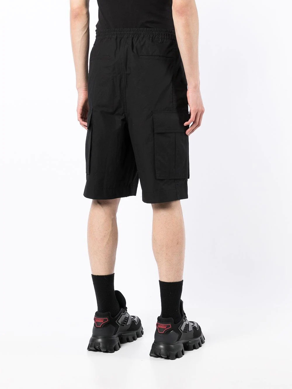 drawstring cargo shorts - 4