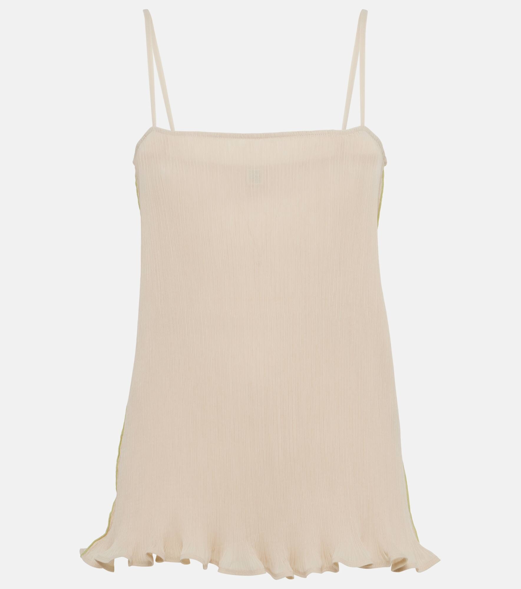 Ruffled plissé camisole - 1