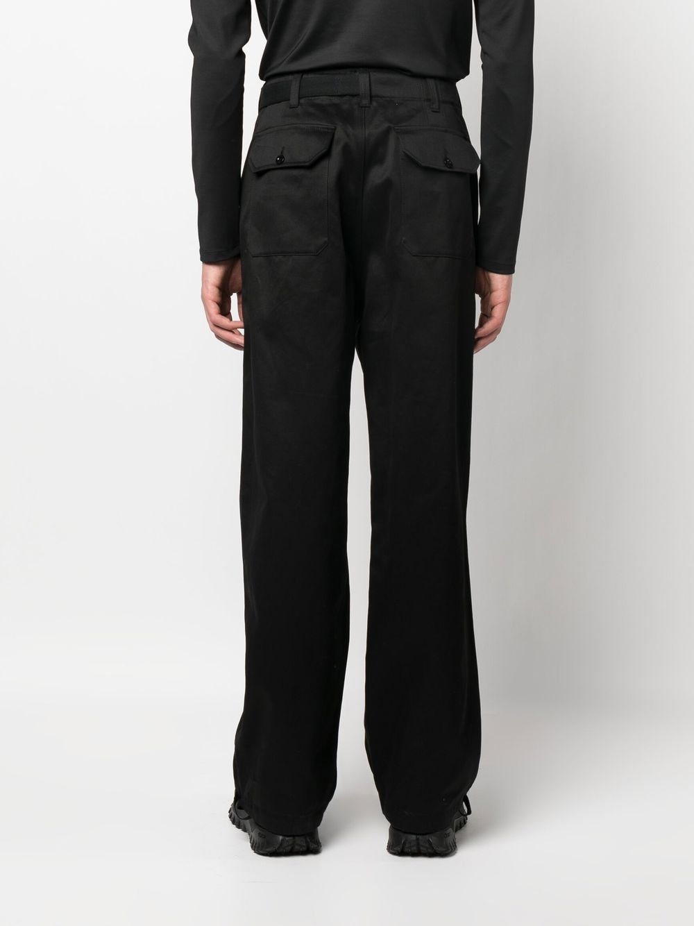 belted chino trousers - 4